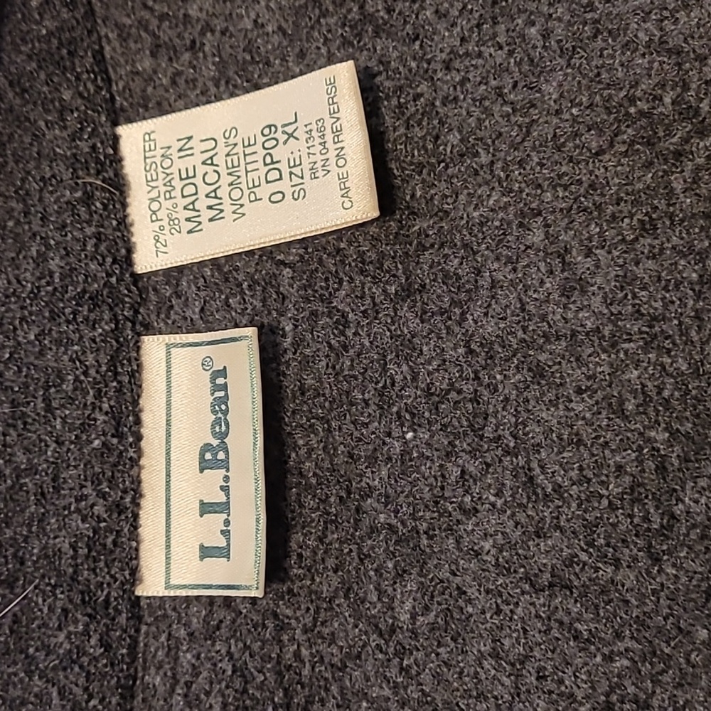 L.L. Bean Vintage Charcoal Gray Sweater Dress - Picture 2 of 4